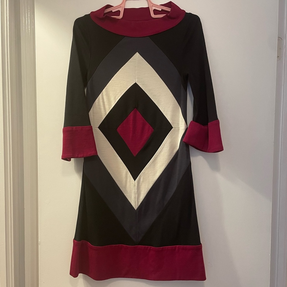 DvF retro vintage mini dress size 4 small
